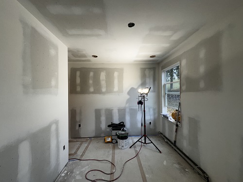 Drywall patch repair example